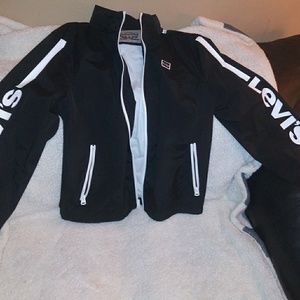 Brand new. Mens Levi black/white windbreaker